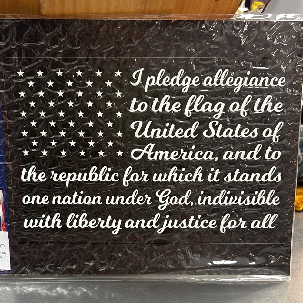 Patriotic Pledge of Allegiance Sticker 7 x 4.5